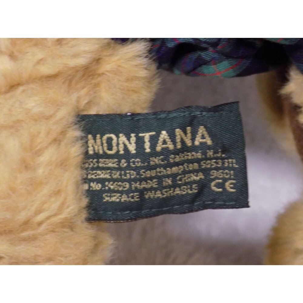 Russ Berrie Teddy Bears From the Past Montana Plush Fisherman w Fishing Pole Hat - Picture 5 of 8